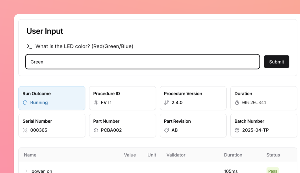 Operator UI for the Factory Floor