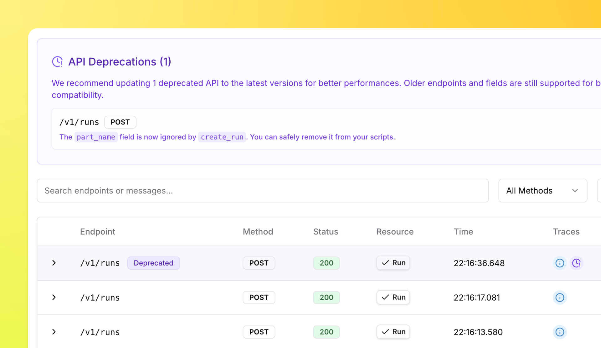 API Activity Page and Launch Week Recap